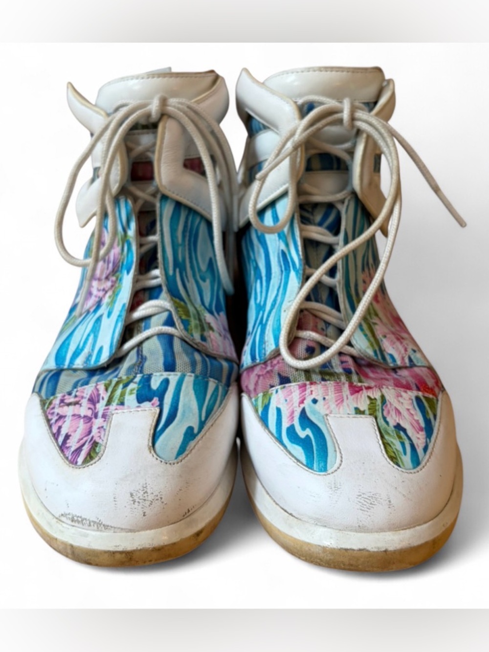 Y-3 Yohji Yamamoto Adidas Shizuka High Top Sneakers Pink Blue White Shoes UK 5.5 - Picture 3 of 16
